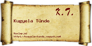 Kugyela Tünde névjegykártya